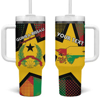 Personalized Guinea-Bissau Independence Day Tumbler With Handle Coat Of Arms With Map - Wonder Print Shop
