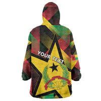 Personalized Guinea-Bissau Independence Day Wearable Blanket Hoodie Coat Of Arms With Map - Wonder Print Shop