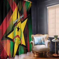 Guinea-Bissau Independence Day Window Curtain Coat Of Arms With Map - Wonder Print Shop