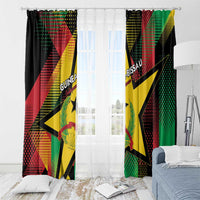 Guinea-Bissau Independence Day Window Curtain Coat Of Arms With Map - Wonder Print Shop