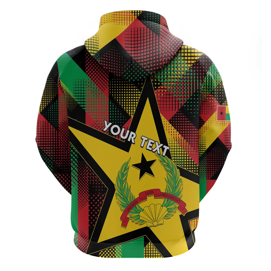 Personalized Guinea-Bissau Independence Day Zip Hoodie Coat Of Arms With Map - Wonder Print Shop