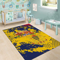 Chad Republic Day Area Rug Coat Of Arms - Grunge Style - Wonder Print Shop