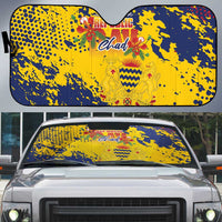 Chad Republic Day Auto Sun Shade Coat Of Arms - Grunge Style - Wonder Print Shop