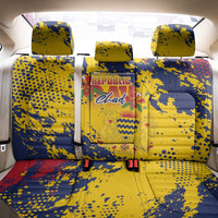 Chad Republic Day Back Car Seat Cover Coat Of Arms - Grunge Style - Wonder Print Shop