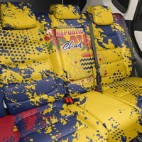 Chad Republic Day Back Car Seat Cover Coat Of Arms - Grunge Style - Wonder Print Shop