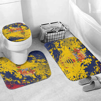 Chad Republic Day Bathroom Set Coat Of Arms - Grunge Style - Wonder Print Shop