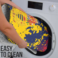 Chad Republic Day Bathroom Set Coat Of Arms - Grunge Style - Wonder Print Shop