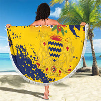 Chad Republic Day Beach Blanket Coat Of Arms - Grunge Style - Wonder Print Shop