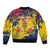 Personalized Chad Republic Day Bomber Jacket Coat Of Arms - Grunge Style - Wonder Print Shop