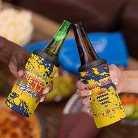 Personalized Chad Republic Day 4 in 1 Can Cooler Tumbler Coat Of Arms - Grunge Style - Wonder Print Shop