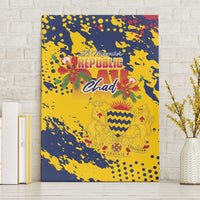 Chad Republic Day Canvas Wall Art Coat Of Arms - Grunge Style - Wonder Print Shop