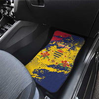 Chad Republic Day Car Mats Coat Of Arms - Grunge Style - Wonder Print Shop