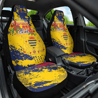 Chad Republic Day Car Seat Cover Coat Of Arms - Grunge Style - Wonder Print Shop