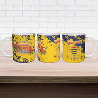 Personalized Chad Republic Day Ceramic Mug Coat Of Arms - Grunge Style - Wonder Print Shop