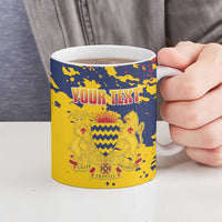 Personalized Chad Republic Day Ceramic Mug Coat Of Arms - Grunge Style - Wonder Print Shop