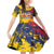 Personalized Chad Republic Day Family Matching Off Shoulder Short Dress and Hawaiian Shirt Coat Of Arms - Grunge Style - Wonder Print Shop
