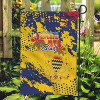 Chad Republic Day Garden Flag Coat Of Arms - Grunge Style - Wonder Print Shop