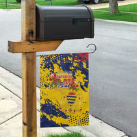 Chad Republic Day Garden Flag Coat Of Arms - Grunge Style - Wonder Print Shop