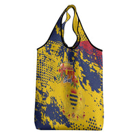 Chad Republic Day Grocery Bag Coat Of Arms - Grunge Style - Wonder Print Shop