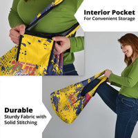 Chad Republic Day Grocery Bag Coat Of Arms - Grunge Style - Wonder Print Shop