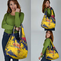 Chad Republic Day Grocery Bag Coat Of Arms - Grunge Style - Wonder Print Shop