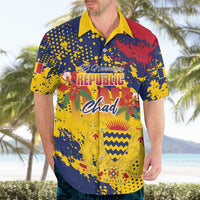 Personalized Chad Republic Day Hawaiian Shirt Coat Of Arms - Grunge Style - Wonder Print Shop