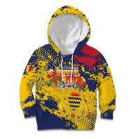 Personalized Chad Republic Day Kid Hoodie Coat Of Arms - Grunge Style - Wonder Print Shop