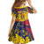 Personalized Chad Republic Day Kid Short Sleeve Dress Coat Of Arms - Grunge Style - Wonder Print Shop