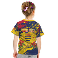 Personalized Chad Republic Day Kid T Shirt Coat Of Arms - Grunge Style - Wonder Print Shop