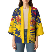 Personalized Chad Republic Day Kimono Coat Of Arms - Grunge Style - Wonder Print Shop