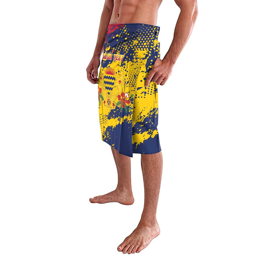 Personalized Chad Republic Day Lavalava Coat Of Arms - Grunge Style - Wonder Print Shop