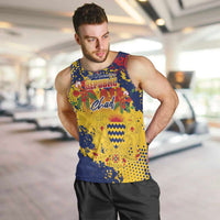 Personalized Chad Republic Day Men Tank Top Coat Of Arms - Grunge Style - Wonder Print Shop