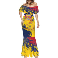 Personalized Chad Republic Day Mermaid Dress Coat Of Arms - Grunge Style - Wonder Print Shop