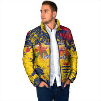 Personalized Chad Republic Day Padded Jacket Coat Of Arms - Grunge Style - Wonder Print Shop