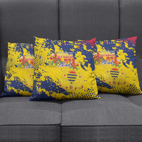 Chad Republic Day Pillow Cover Coat Of Arms - Grunge Style - Wonder Print Shop