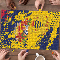 Chad Republic Day Puzzle Coat Of Arms - Grunge Style - Wonder Print Shop