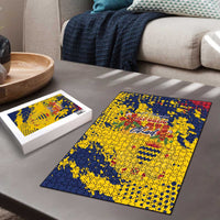 Chad Republic Day Puzzle Coat Of Arms - Grunge Style - Wonder Print Shop
