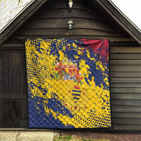 Chad Republic Day Quilt Coat Of Arms - Grunge Style - Wonder Print Shop