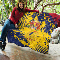 Chad Republic Day Quilt Coat Of Arms - Grunge Style - Wonder Print Shop