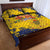 Chad Republic Day Quilt Bed Set Coat Of Arms - Grunge Style - Wonder Print Shop