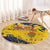 Chad Republic Day Round Carpet Coat Of Arms - Grunge Style - Wonder Print Shop