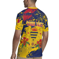 Personalized Chad Republic Day Rugby Jersey Coat Of Arms - Grunge Style - Wonder Print Shop