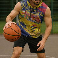 Personalized Chad Republic Day Sleeveless Hoodie Coat Of Arms - Grunge Style - Wonder Print Shop