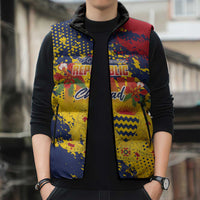 Personalized Chad Republic Day Sleeveless Puffer Jacket Coat Of Arms - Grunge Style - Wonder Print Shop