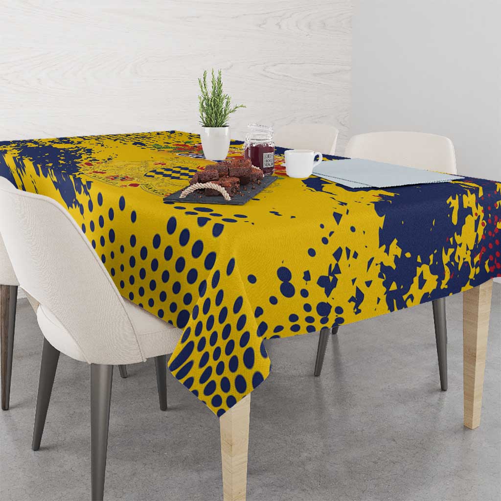 Chad Republic Day Tablecloth Coat Of Arms - Grunge Style - Wonder Print Shop