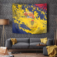 Chad Republic Day Tapestry Coat Of Arms - Grunge Style - Wonder Print Shop