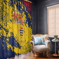 Chad Republic Day Window Curtain Coat Of Arms - Grunge Style - Wonder Print Shop