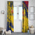 Chad Republic Day Window Curtain Coat Of Arms - Grunge Style - Wonder Print Shop