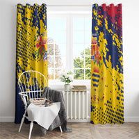 Chad Republic Day Window Curtain Coat Of Arms - Grunge Style - Wonder Print Shop