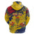 Personalized Chad Republic Day Zip Hoodie Coat Of Arms - Grunge Style - Wonder Print Shop
